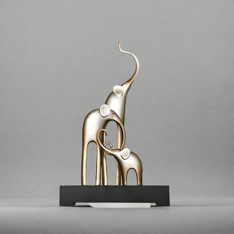 Fortune Bring Elephant Decorative Crafts - Bright Gold - 