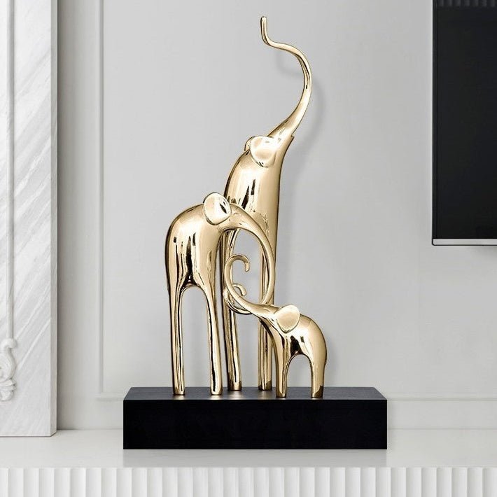 Fortune Bring Elephant Decorative Crafts - Bright Gold - 