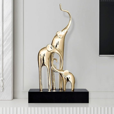 Fortune Bring Elephant Decorative Crafts - Bright Gold - 