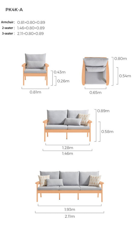Four Seasons Sofa Set - Green - Single - 