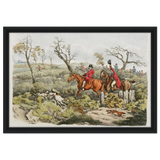 "Fox Hunt Legacy" – Vintage Equestrian Wall Art Print by Henry Alken - Framed Canvas - 40x60 cm / 16x24″ - Black frame
