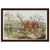 "Fox Hunt Legacy" – Vintage Equestrian Wall Art Print by Henry Alken - Framed Canvas - 40x60 cm / 16x24″ - Dark wood frame