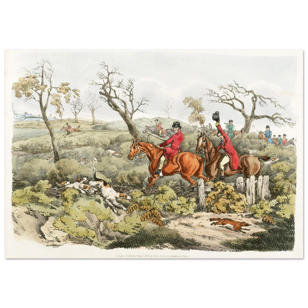 "Fox Hunt Legacy" – Vintage Equestrian Wall Art Print by Henry Alken - Fine Art Poster - 70x100 cm / 28x40″ - 