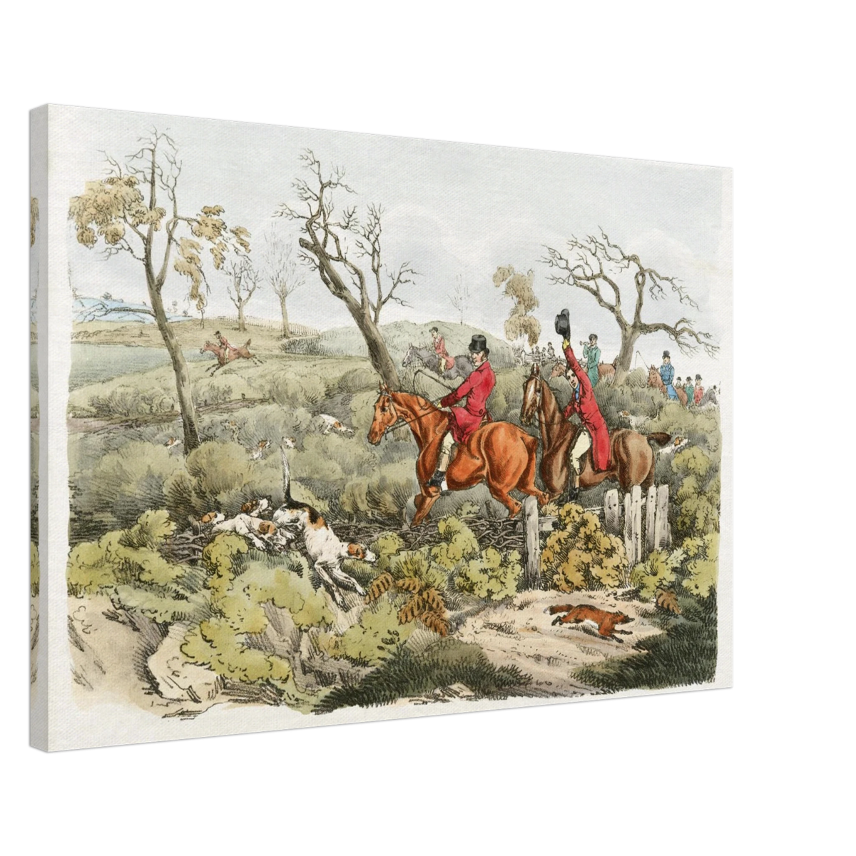 "Fox Hunt Legacy" – Vintage Equestrian Wall Art Print by Henry Alken - Canvas - 50x75 cm / 20x30″ - 