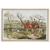 "Fox Hunt Legacy" – Vintage Equestrian Wall Art Print by Henry Alken - Framed Canvas - 50x75 cm / 20x30″ - Wood frame