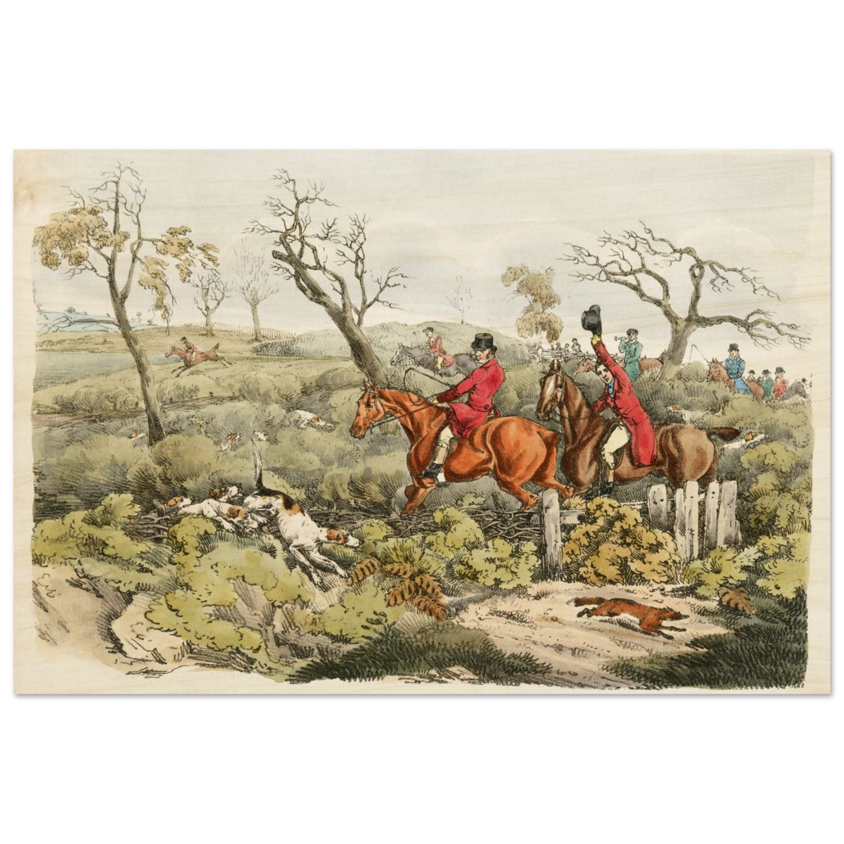 "Fox Hunt Legacy" – Vintage Equestrian Wall Art Print by Henry Alken - Wood Prints - 20x30 cm / 8x12″ - 