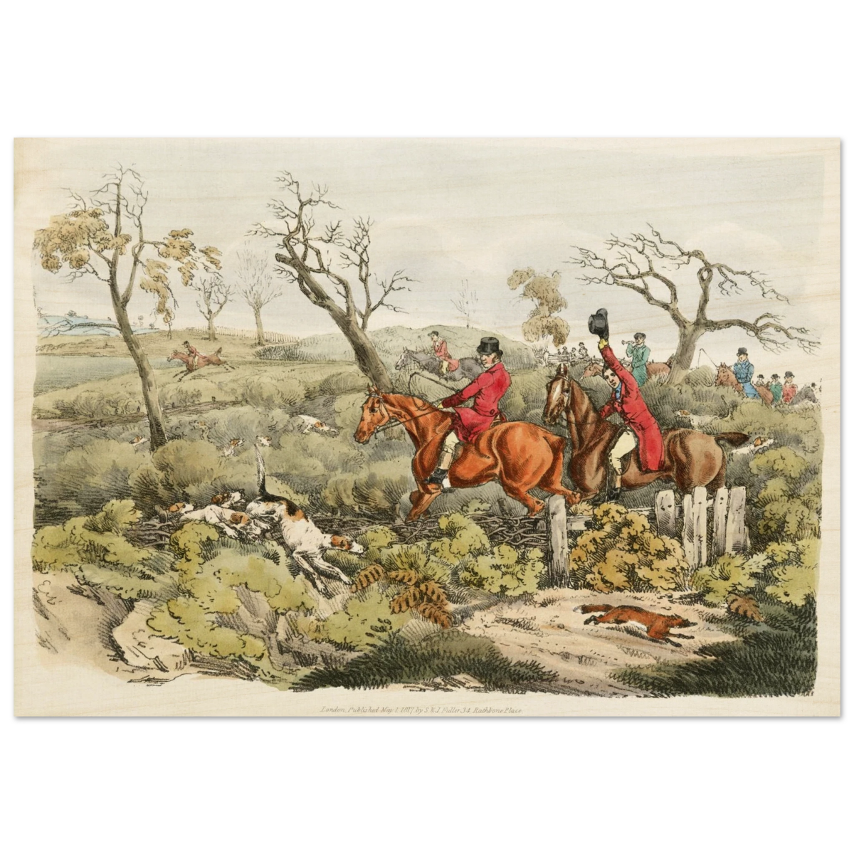 "Fox Hunt Legacy" – Vintage Equestrian Wall Art Print by Henry Alken - Wood Prints - 70x100 cm / 28x40″ - 