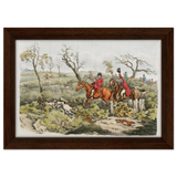 "Fox Hunt Legacy" – Vintage Equestrian Wall Art Print by Henry Alken - Framed Canvas - 20x30 cm / 8x12″ - Dark wood frame