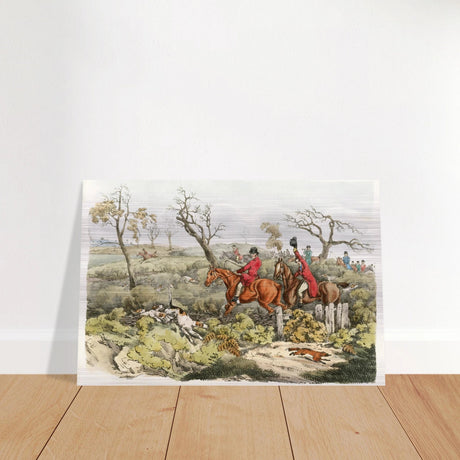 "Fox Hunt Legacy" – Vintage Equestrian Wall Art Print by Henry Alken - Brushed Aluminum Print - 50x75 cm / 20x30″ - 
