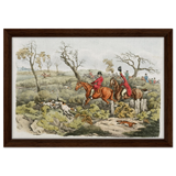 "Fox Hunt Legacy" – Vintage Equestrian Wall Art Print by Henry Alken - Framed Canvas - 30x45 cm / 12x18″ - Dark wood frame