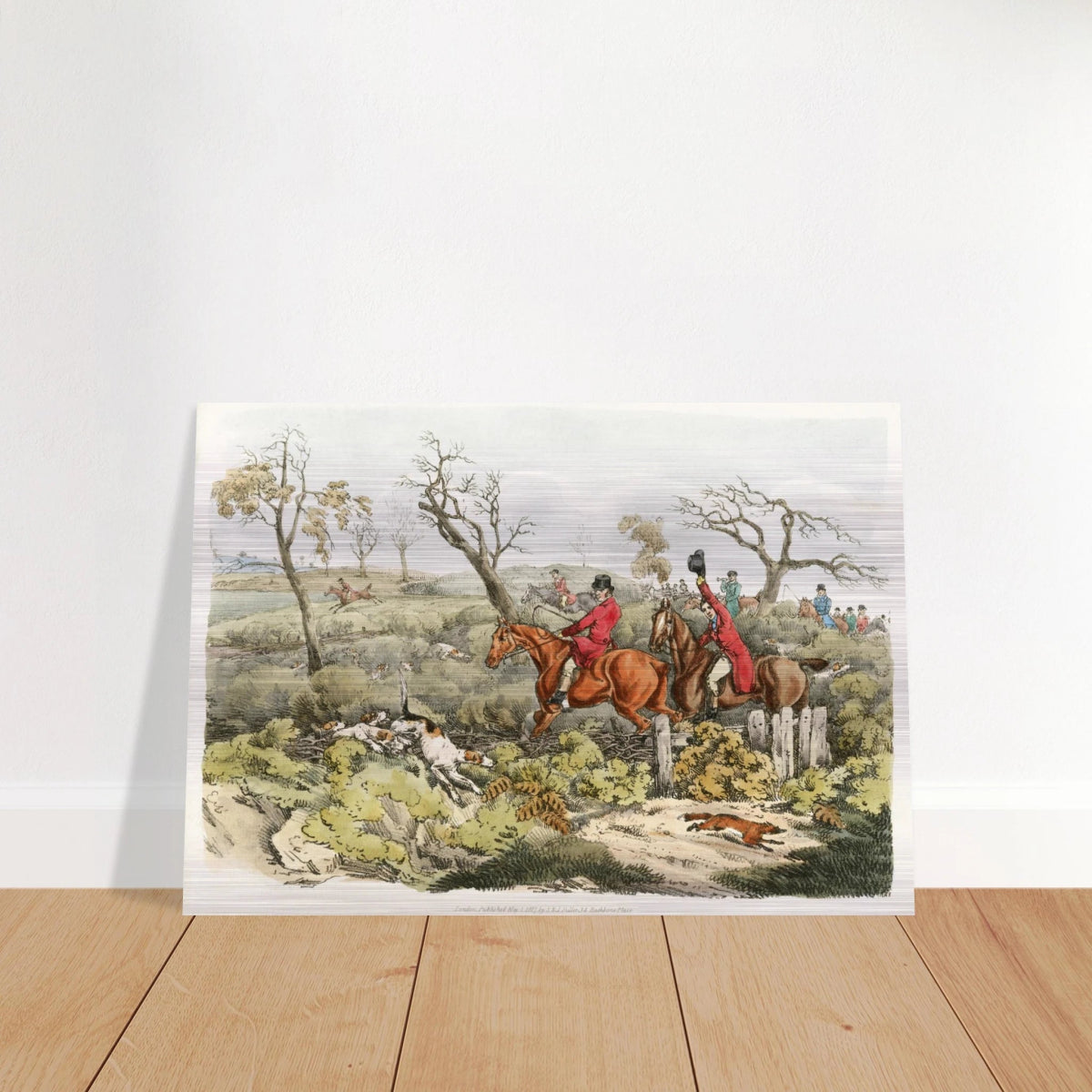 "Fox Hunt Legacy" – Vintage Equestrian Wall Art Print by Henry Alken - Brushed Aluminum Print - 70x100 cm / 28x40″ - 