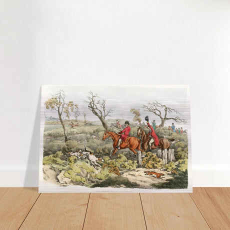 "Fox Hunt Legacy" – Vintage Equestrian Wall Art Print by Henry Alken - Brushed Aluminum Print - 70x100 cm / 28x40″ - 