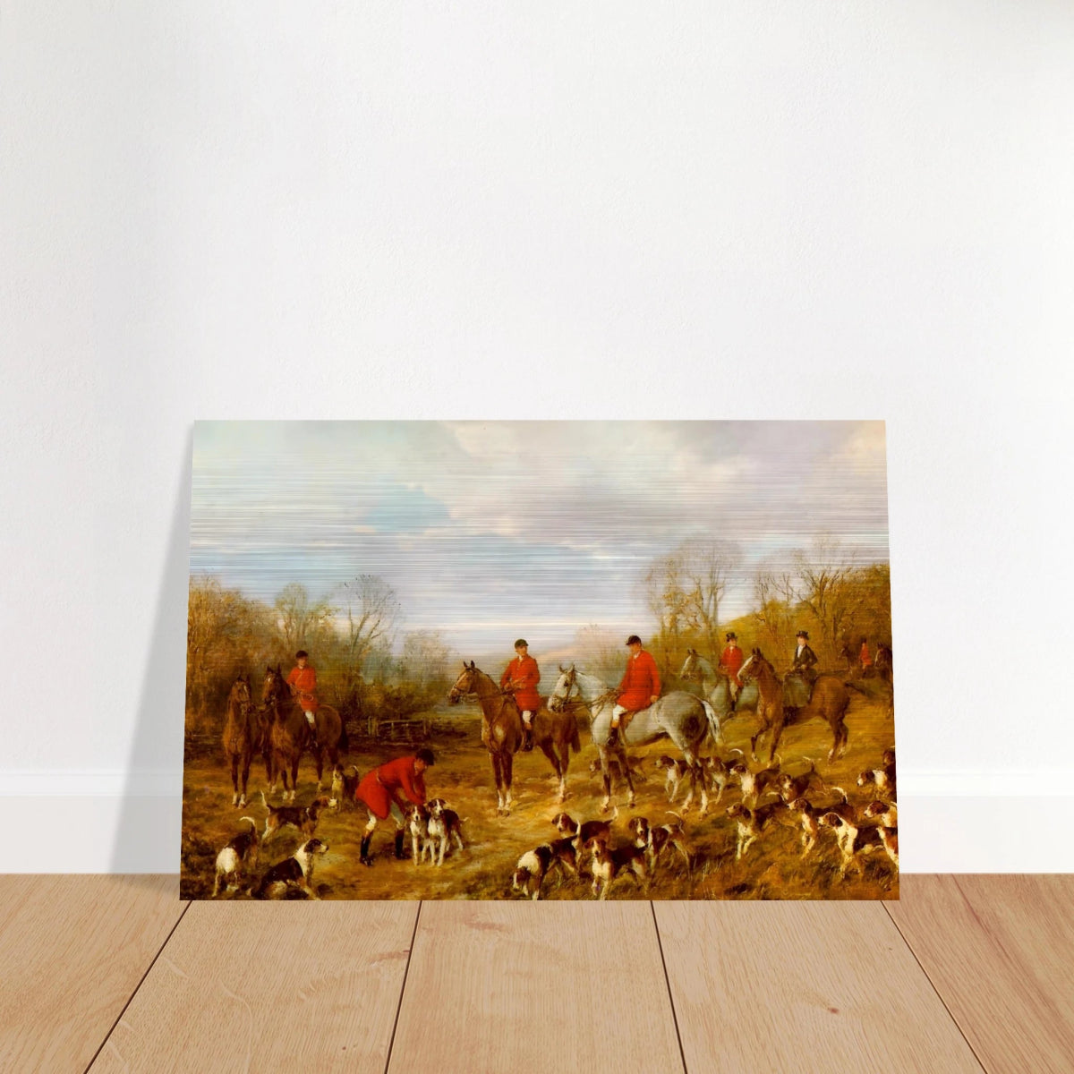 Fox Hunting Scene – Henry Alken Wall Art Print - Brushed Aluminum Print - 20x30 cm / 8x12″ - 