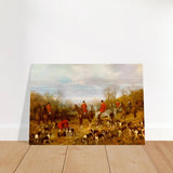 Fox Hunting Scene – Henry Alken Wall Art Print - Brushed Aluminum Print - 70x100 cm / 28x40″ - 