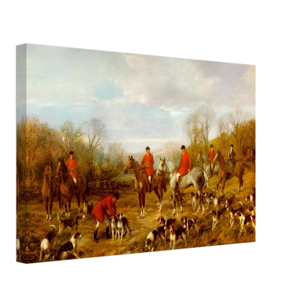 Fox Hunting Scene – Henry Alken Wall Art Print - Canvas - 30x45 cm / 12x18″ - 