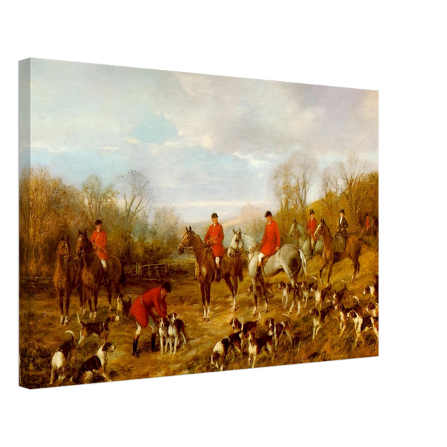Fox Hunting Scene – Henry Alken Wall Art Print - Canvas - 40x60 cm / 16x24″ - 