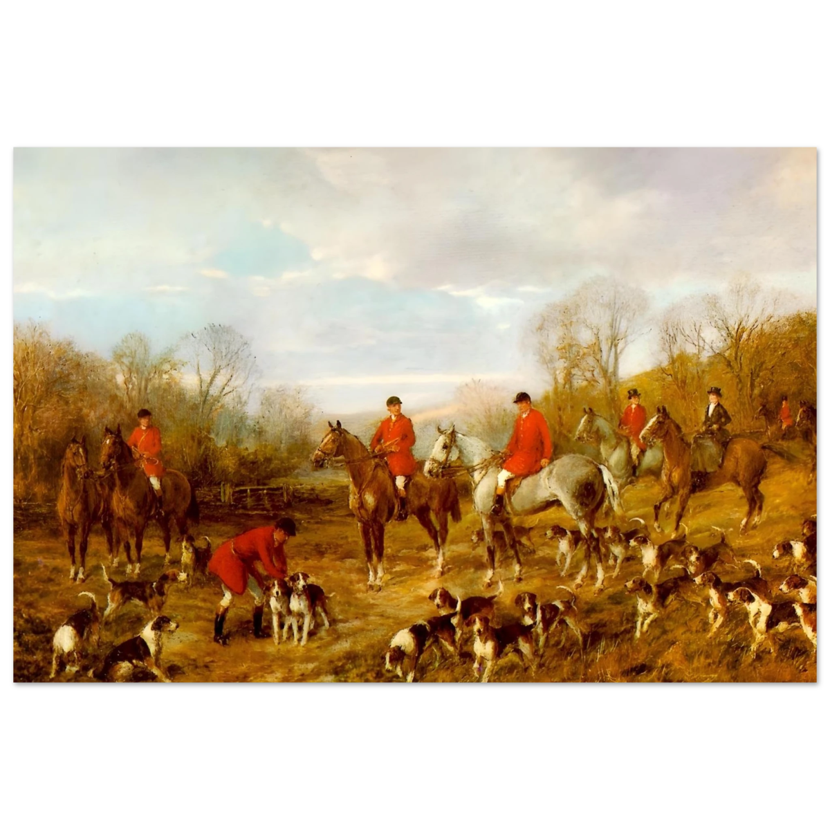 Fox Hunting Scene – Henry Alken Wall Art Print - Fine Art Poster - 30x45 cm / 12x18″ - 