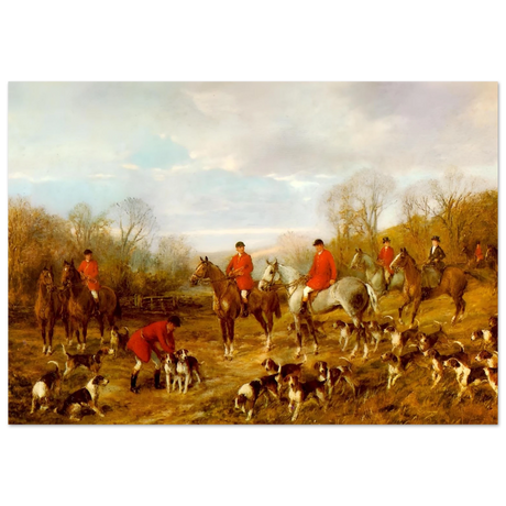 Fox Hunting Scene – Henry Alken Wall Art Print - Fine Art Poster - 70x100 cm / 28x40″ - 