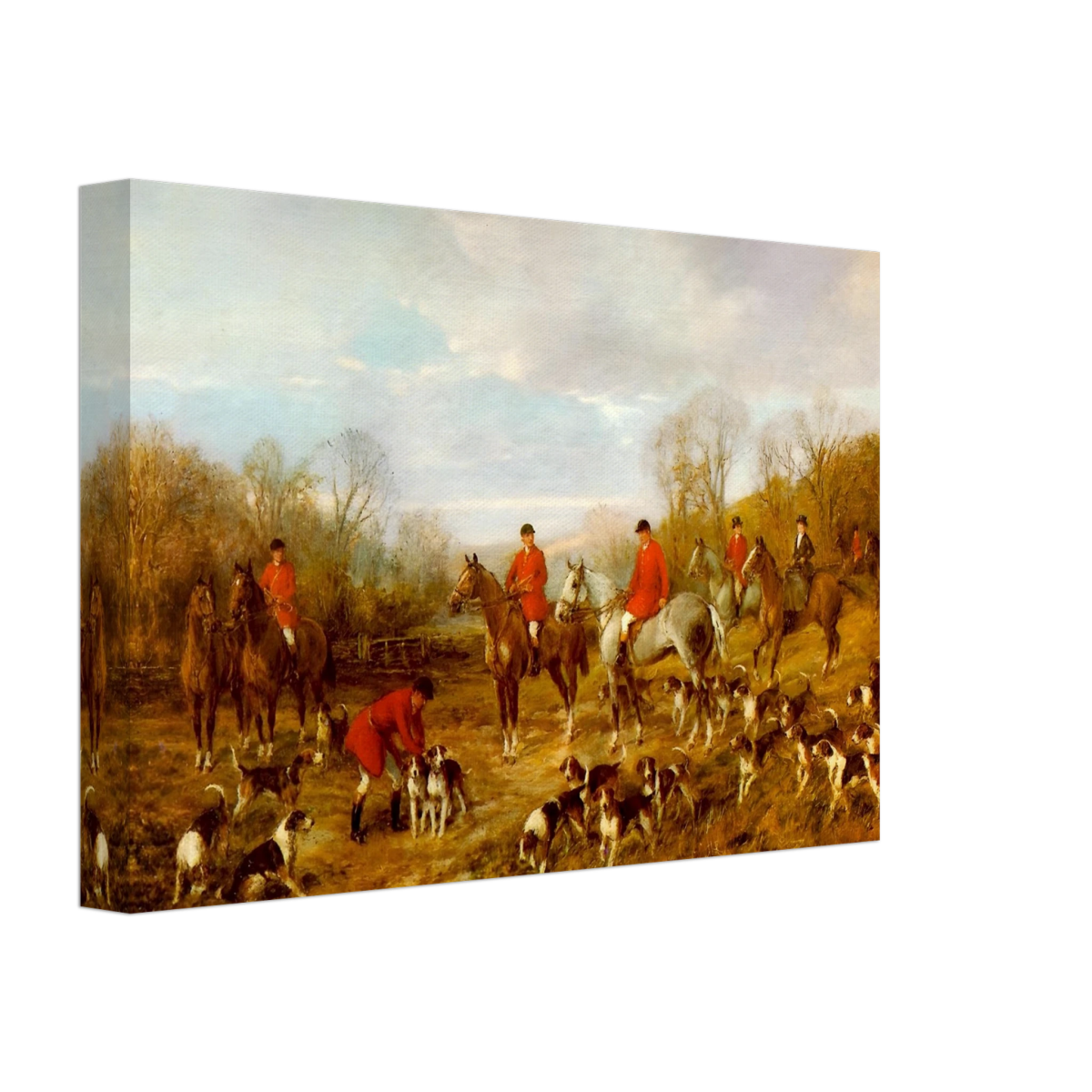 Fox Hunting Scene – Henry Alken Wall Art Print - Canvas - 20x30 cm / 8x12″ - 