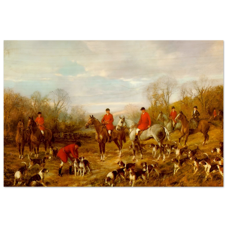 Fox Hunting Scene – Henry Alken Wall Art Print - Wood Prints - 40x60 cm / 16x24″ - 