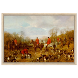Fox Hunting Scene – Henry Alken Wall Art Print - Framed Canvas - 50x75 cm / 20x30″ - Wood frame