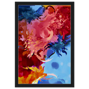 Fragments of the Infinite | Contemporary Abstract Wall Art Print - Framed Canvas - 40x60 cm / 16x24″ - Black frame