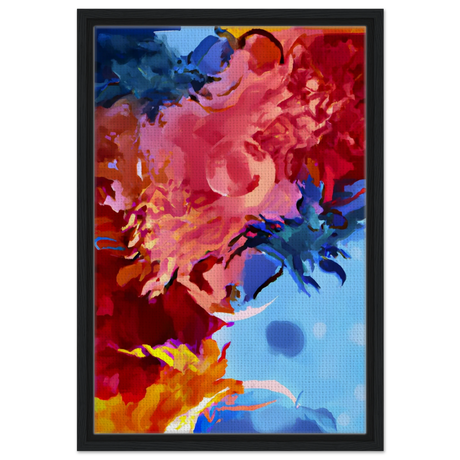 Fragments of the Infinite | Contemporary Abstract Wall Art Print - Framed Canvas - 40x60 cm / 16x24″ - Black frame