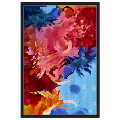 Fragments of the Infinite | Contemporary Abstract Wall Art Print - Framed Canvas - 60x90 cm / 24x36″ - Black frame