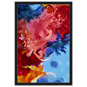 Fragments of the Infinite | Contemporary Abstract Wall Art Print - Framed Canvas - 50x75 cm / 20x30″ - Black frame