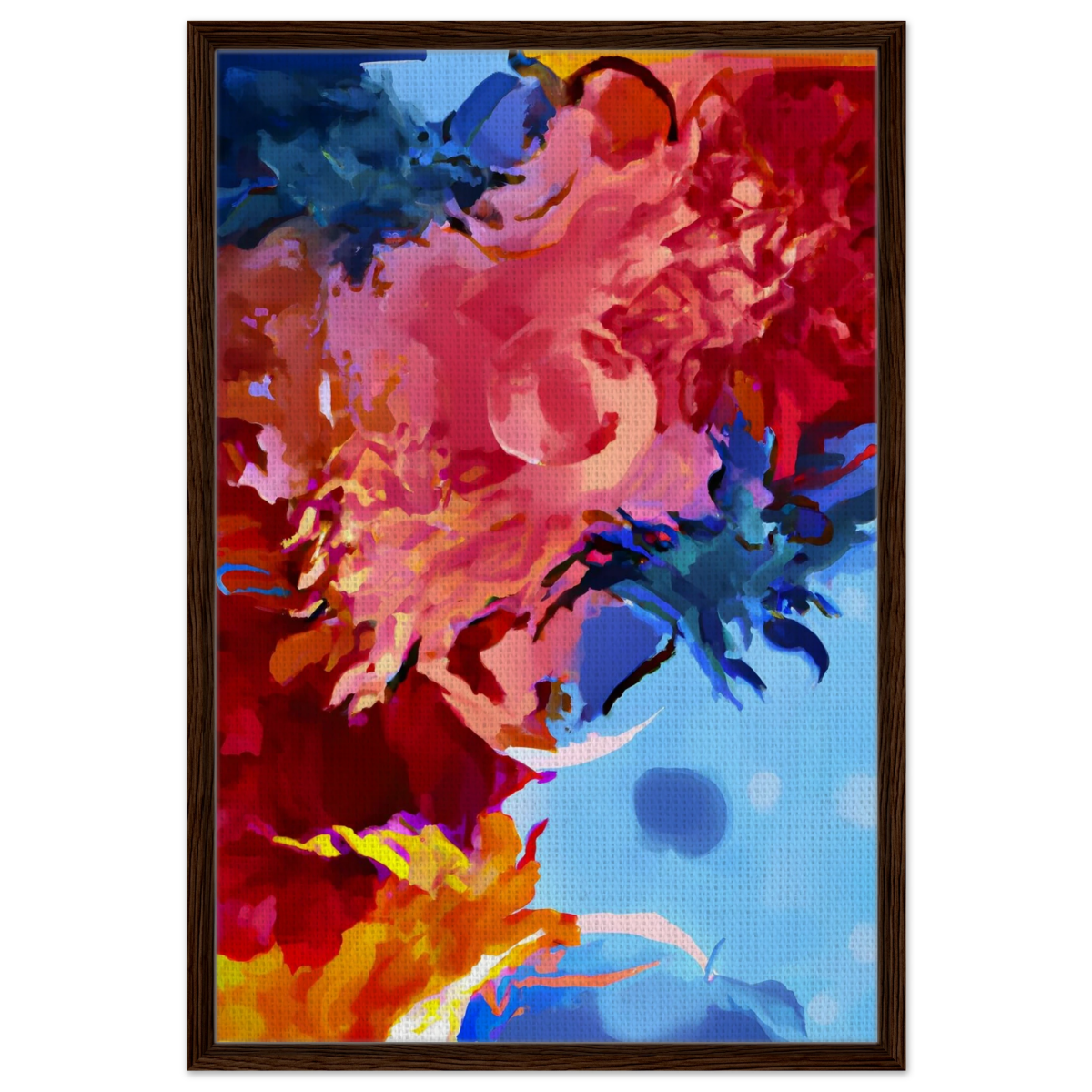 Fragments of the Infinite | Contemporary Abstract Wall Art Print - Framed Canvas - 60x90 cm / 24x36″ - Dark wood frame