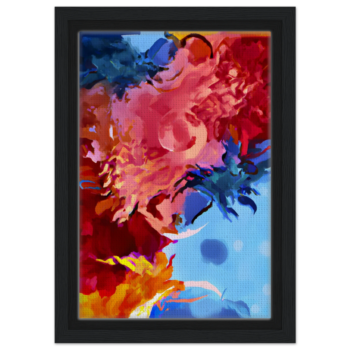 Fragments of the Infinite | Contemporary Abstract Wall Art Print - Framed Canvas - 20x30 cm / 8x12″ - Black frame