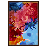 Fragments of the Infinite | Contemporary Abstract Wall Art Print - Framed Canvas - 50x75 cm / 20x30″ - Dark wood frame