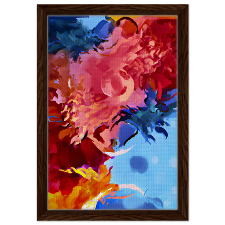 Fragments of the Infinite | Contemporary Abstract Wall Art Print - Framed Canvas - 30x45 cm / 12x18″ - Dark wood frame