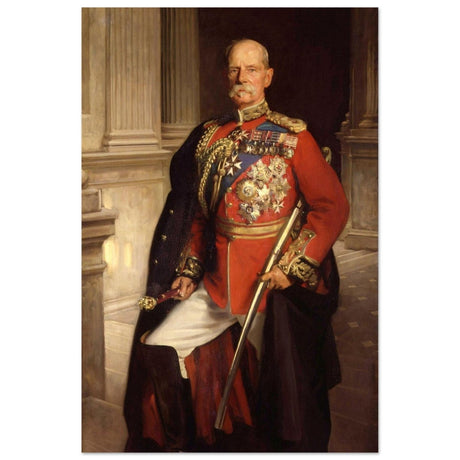 "Frederick Sleigh Roberts, 1st Earl Roberts" by John Singer Sargent – Historical Portrait Wall Art Print - Fine Art Poster - 40x60 cm / 16x24″ - 