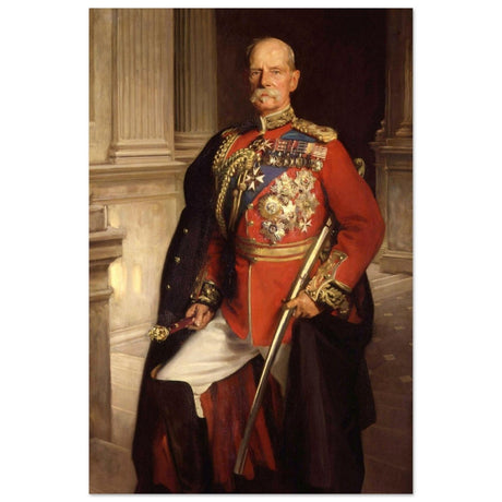 "Frederick Sleigh Roberts, 1st Earl Roberts" by John Singer Sargent – Historical Portrait Wall Art Print - Aluminum Print - 20x30 cm / 8x12″ - 