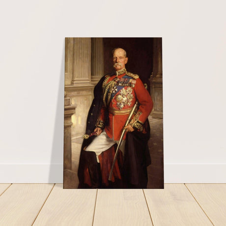 "Frederick Sleigh Roberts, 1st Earl Roberts" by John Singer Sargent – Historical Portrait Wall Art Print - Brushed Aluminum Print - 30x45 cm / 12x18″ - 