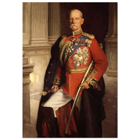 "Frederick Sleigh Roberts, 1st Earl Roberts" by John Singer Sargent – Historical Portrait Wall Art Print - Fine Art Poster - 70x100 cm / 28x40″ - 