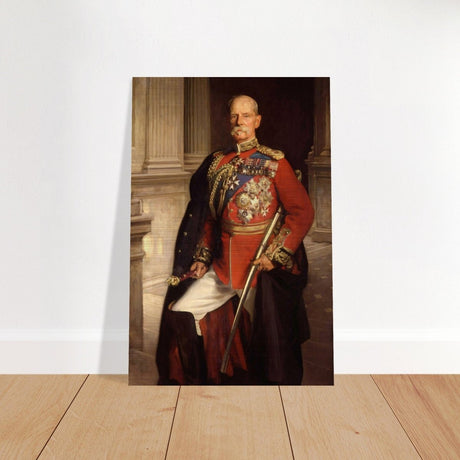 "Frederick Sleigh Roberts, 1st Earl Roberts" by John Singer Sargent – Historical Portrait Wall Art Print - Brushed Aluminum Print - 20x30 cm / 8x12″ - 