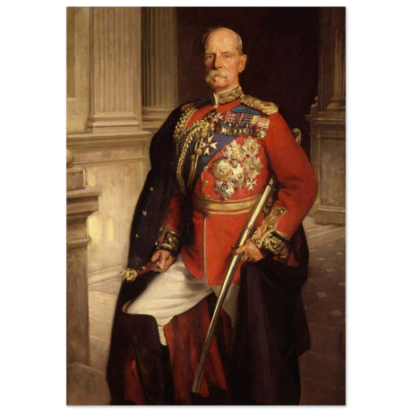 "Frederick Sleigh Roberts, 1st Earl Roberts" by John Singer Sargent – Historical Portrait Wall Art Print - Wood Prints - 70x100 cm / 28x40″ - 