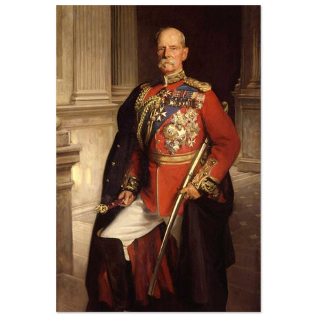 "Frederick Sleigh Roberts, 1st Earl Roberts" by John Singer Sargent – Historical Portrait Wall Art Print - Aluminum Print - 50x75 cm / 20x30″ - 