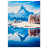 Frozen Reflections of Majesty – Snowy Mountain Landscape | Wall Art Print - Wood Prints - 70x100 cm / 28x40″ - 