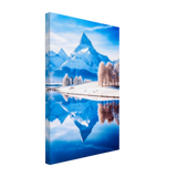 Frozen Reflections of Majesty – Snowy Mountain Landscape | Wall Art Print - Canvas - 30x45 cm / 12x18″ - 