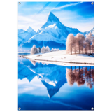 Frozen Reflections of Majesty – Snowy Mountain Landscape | Wall Art Print - Acrylic Print - 70x100 cm / 28x40″ - 