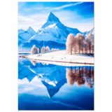 Frozen Reflections of Majesty – Snowy Mountain Landscape | Wall Art Print - Fine Art Poster - 70x100 cm / 28x40″ - 