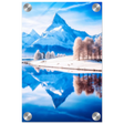 Frozen Reflections of Majesty – Snowy Mountain Landscape | Wall Art Print - Acrylic Print - 20x30 cm / 8x12″ - 
