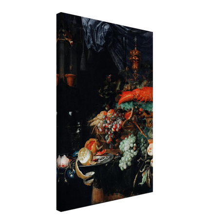 Fruits and Lobster by Abraham Mignon | Wall art Print - Canvas - 40x60 cm / 16x24″ - 