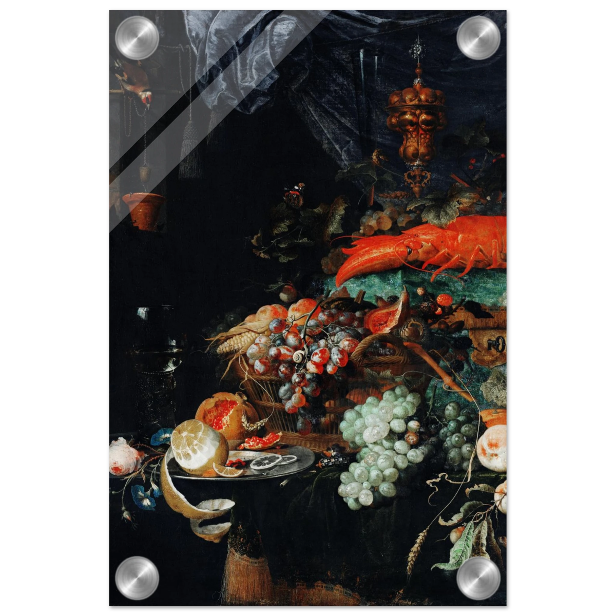 Fruits and Lobster by Abraham Mignon | Wall art Print - Acrylic Print - 20x30 cm / 8x12″ - 