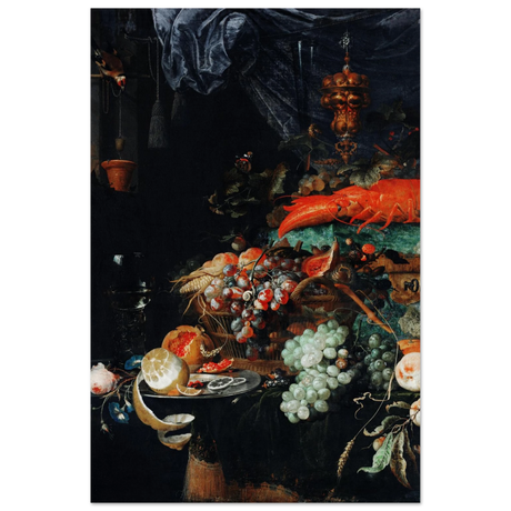 Fruits and Lobster by Abraham Mignon | Wall art Print - Fine Art Poster - 40x60 cm / 16x24″ - 