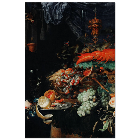 Fruits and Lobster by Abraham Mignon | Wall art Print - Wood Prints - 20x30 cm / 8x12″ - 