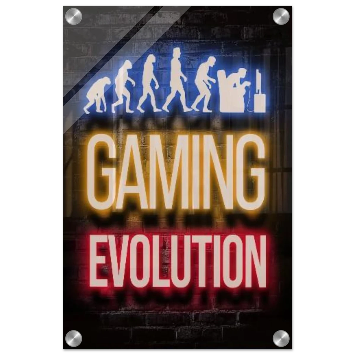 Gaming Evolution – The Rise of a Gamer | Pop art Wall art Print - Acrylic Print - 30x45 cm / 12x18″ - 